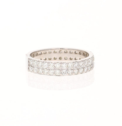 1.49 Carat Natural Diamond White Gold Band