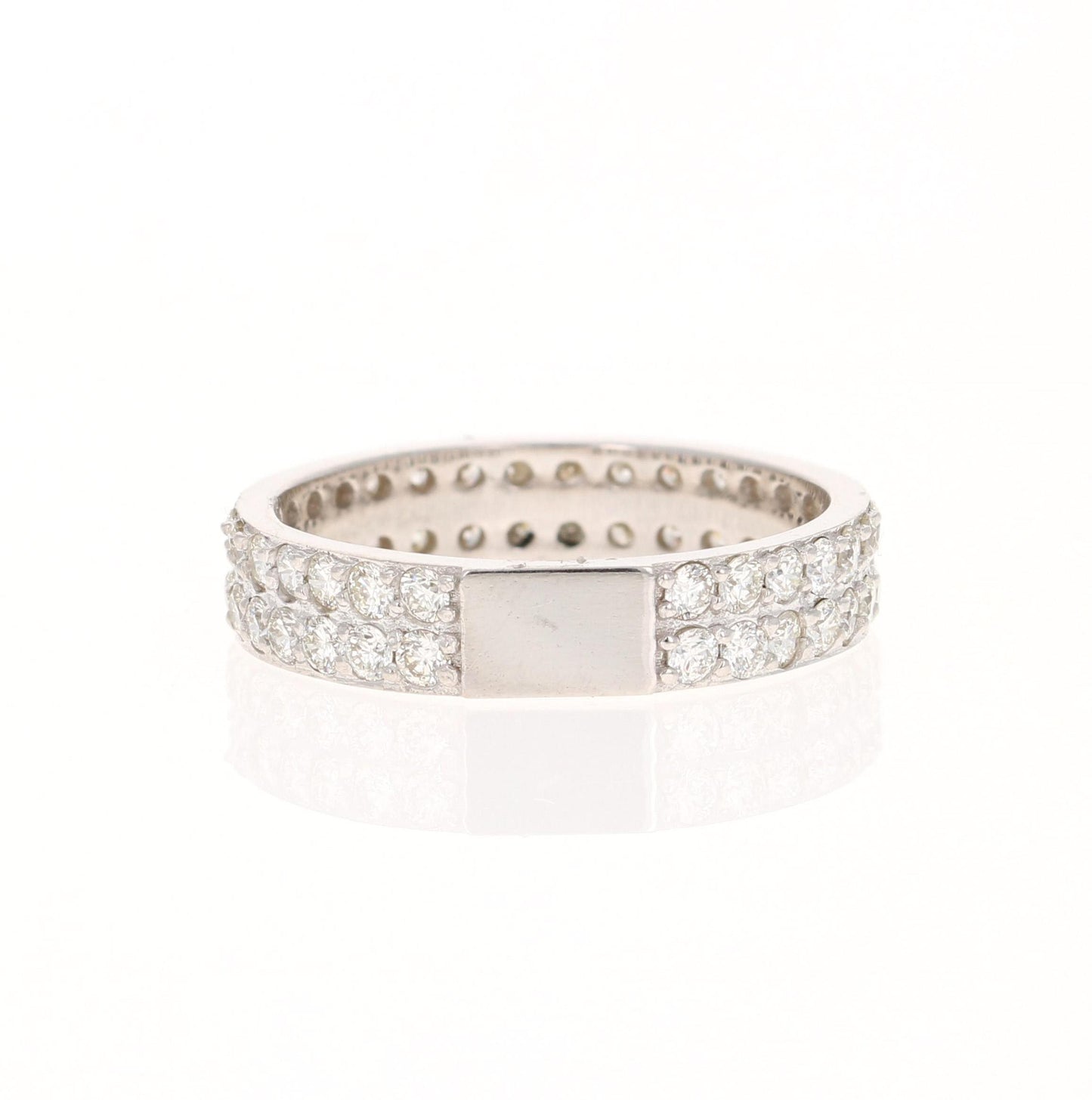 1.49 Carat Natural Diamond White Gold Band