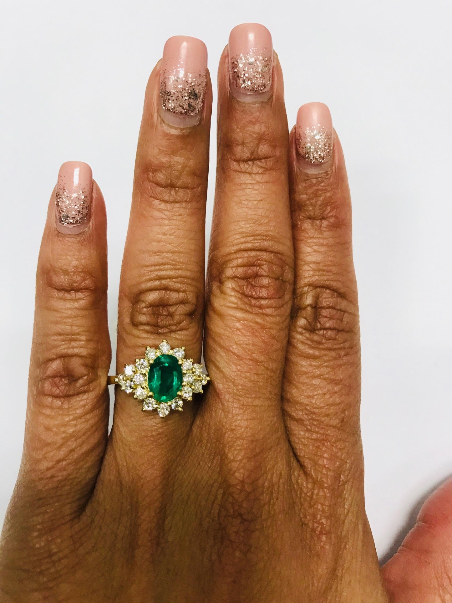 1.85 Carat Emerald Diamond 18 Karat Yellow Gold Engagement Ring GIA Certified