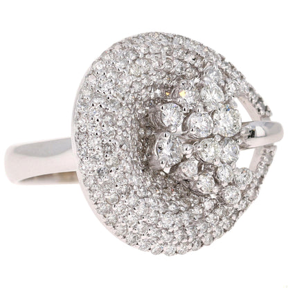 2.06 Carat Diamond Cocktail 14 Karat White Gold Ring