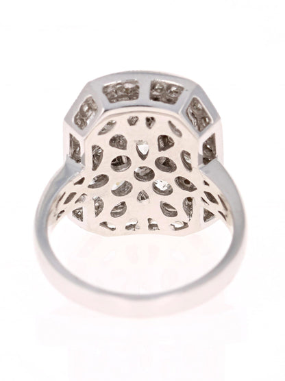 2.21 Carat Diamond Cocktail Ring 18 Karat White Gold
