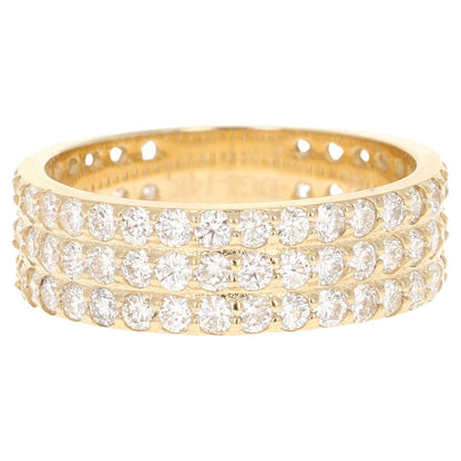 2.22 Carat Diamond Yellow Gold Band