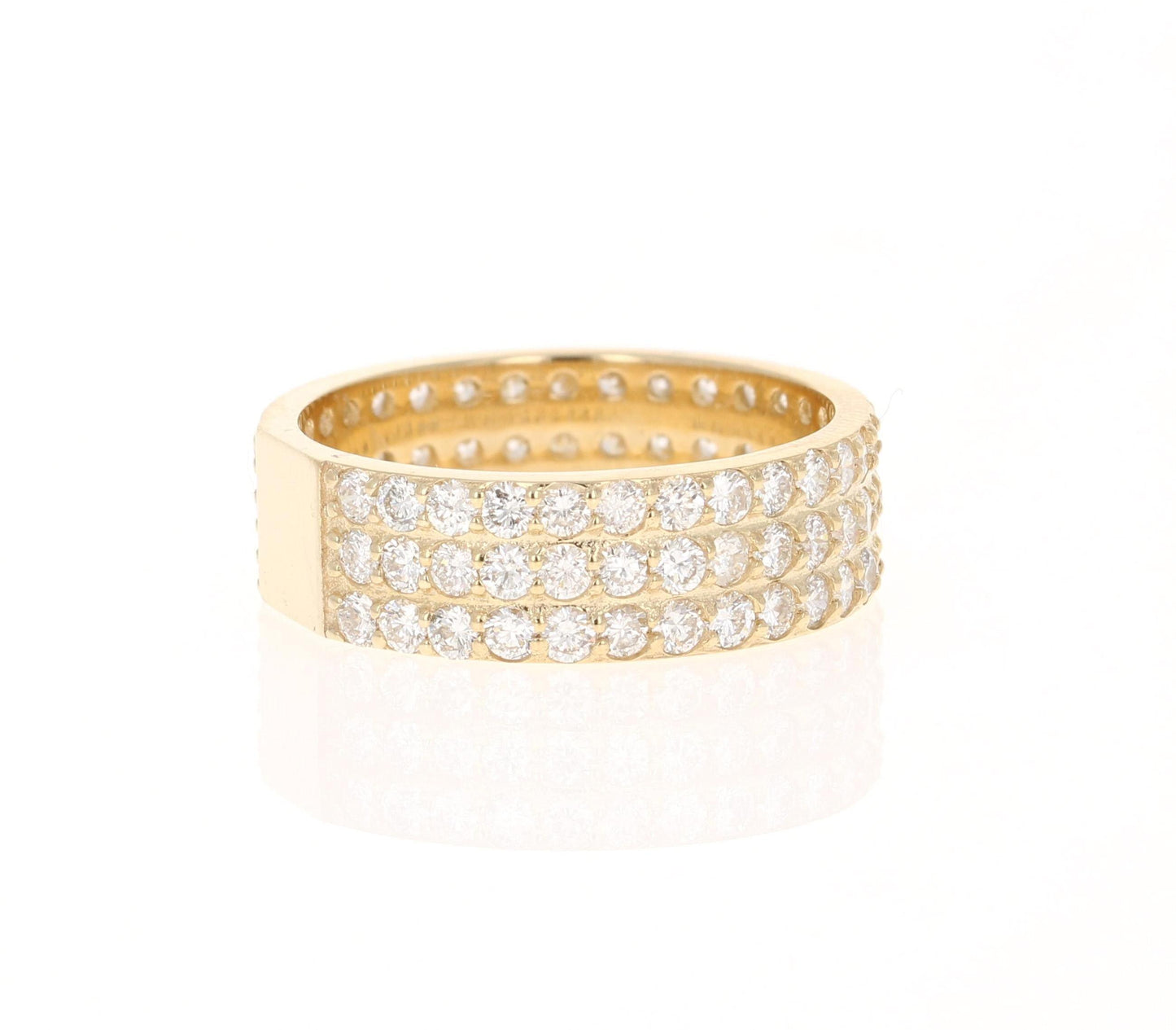 2.22 Carat Diamond Yellow Gold Band