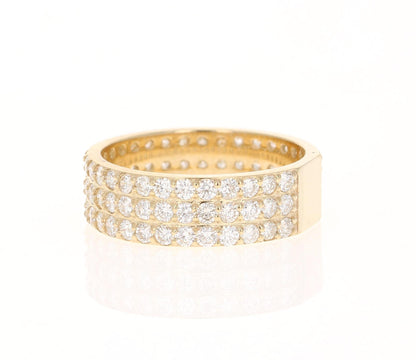 2.22 Carat Diamond Yellow Gold Band