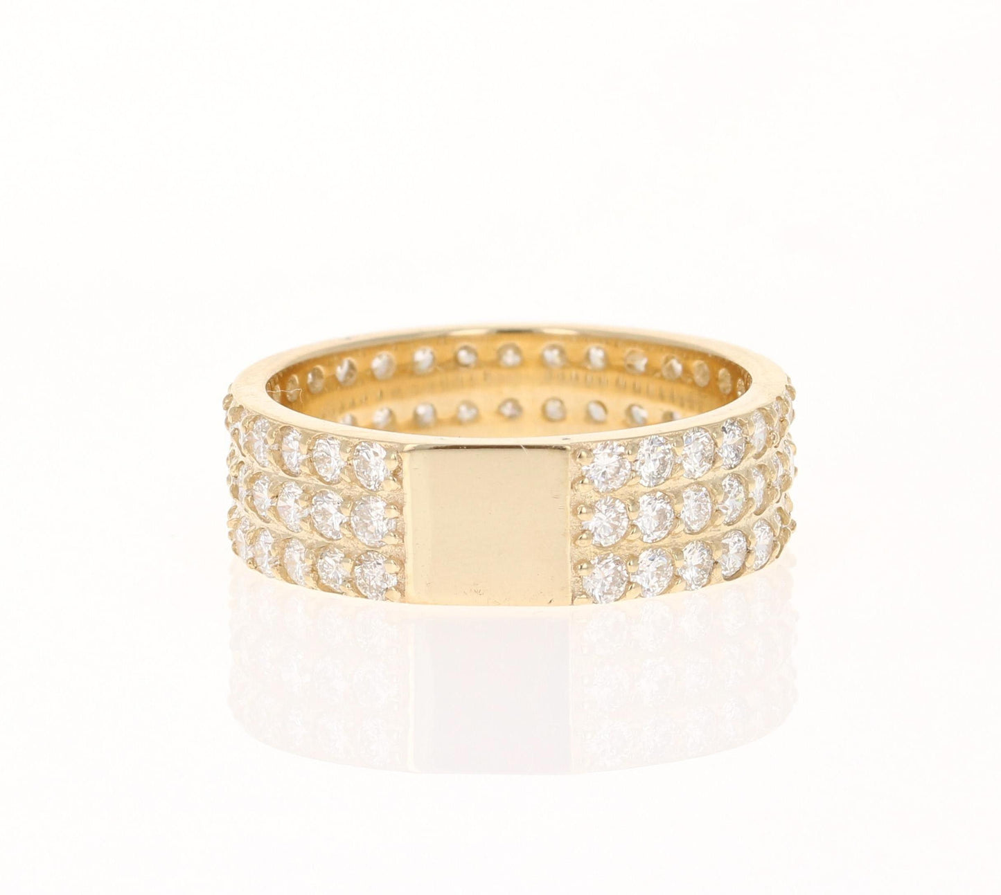 2.22 Carat Diamond Yellow Gold Band