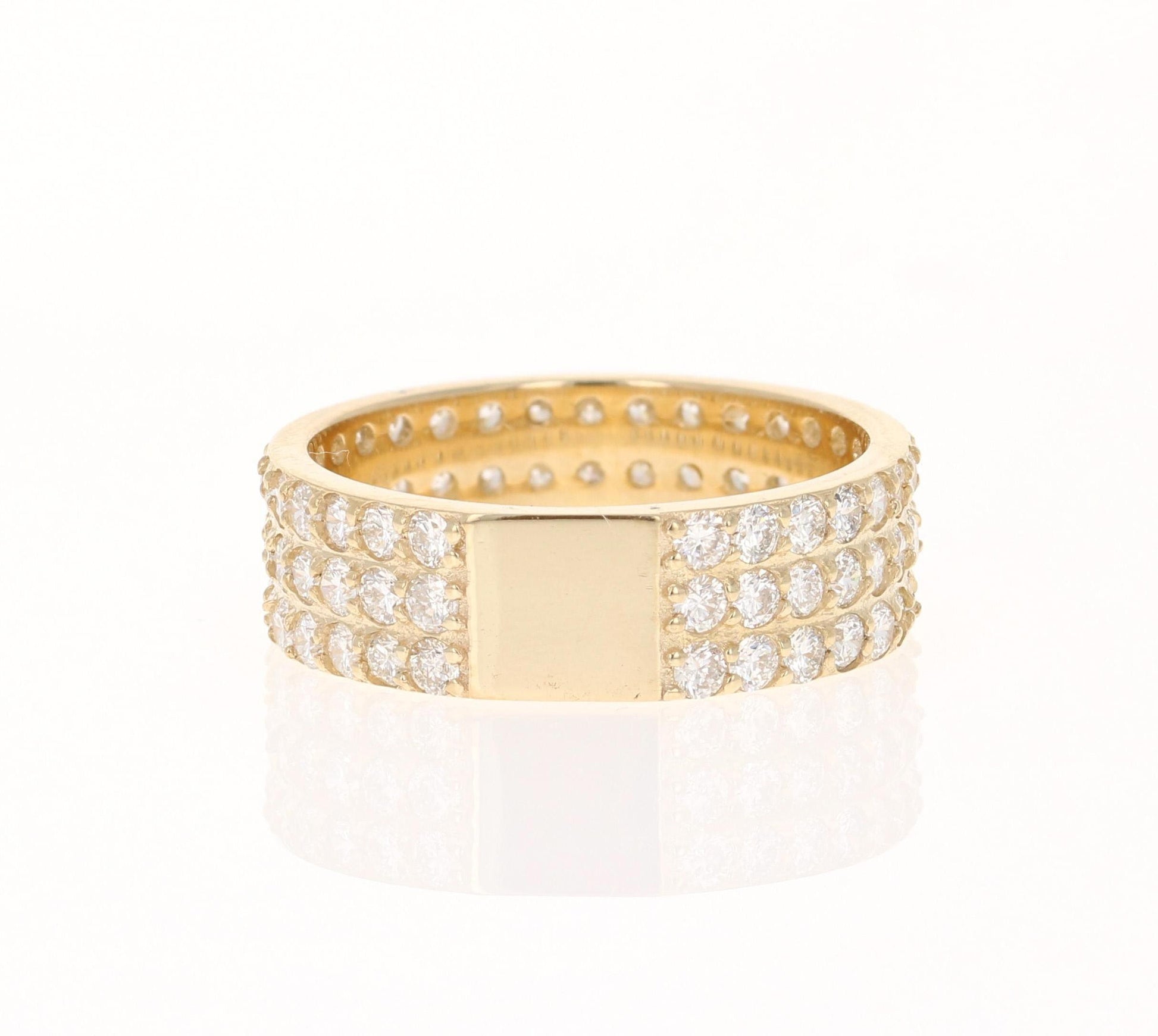 2.22 Carat Diamond Yellow Gold Band