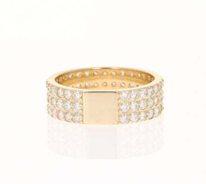 2.22 Carat Diamond Yellow Gold Band