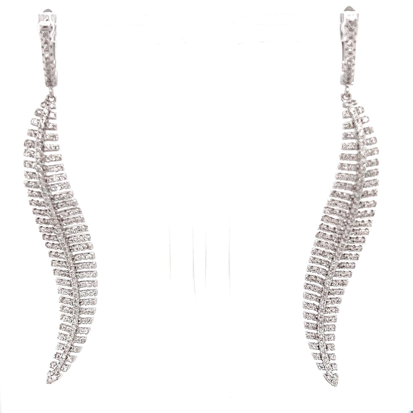 2.33 Carat Natural Diamond White Gold Cocktail Earrings