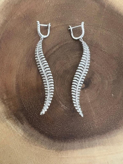 2.33 Carat Natural Diamond White Gold Cocktail Earrings
