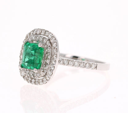 2.37 Carat Emerald Diamond 18 Karat White Gold Engagement GIA Certified Ring