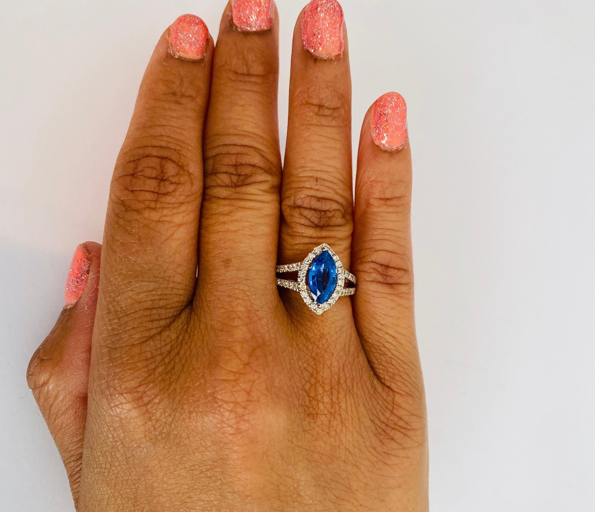 2.40 Carat Tanzanite Diamond 14 Karat Yellow Gold Bridal Ring