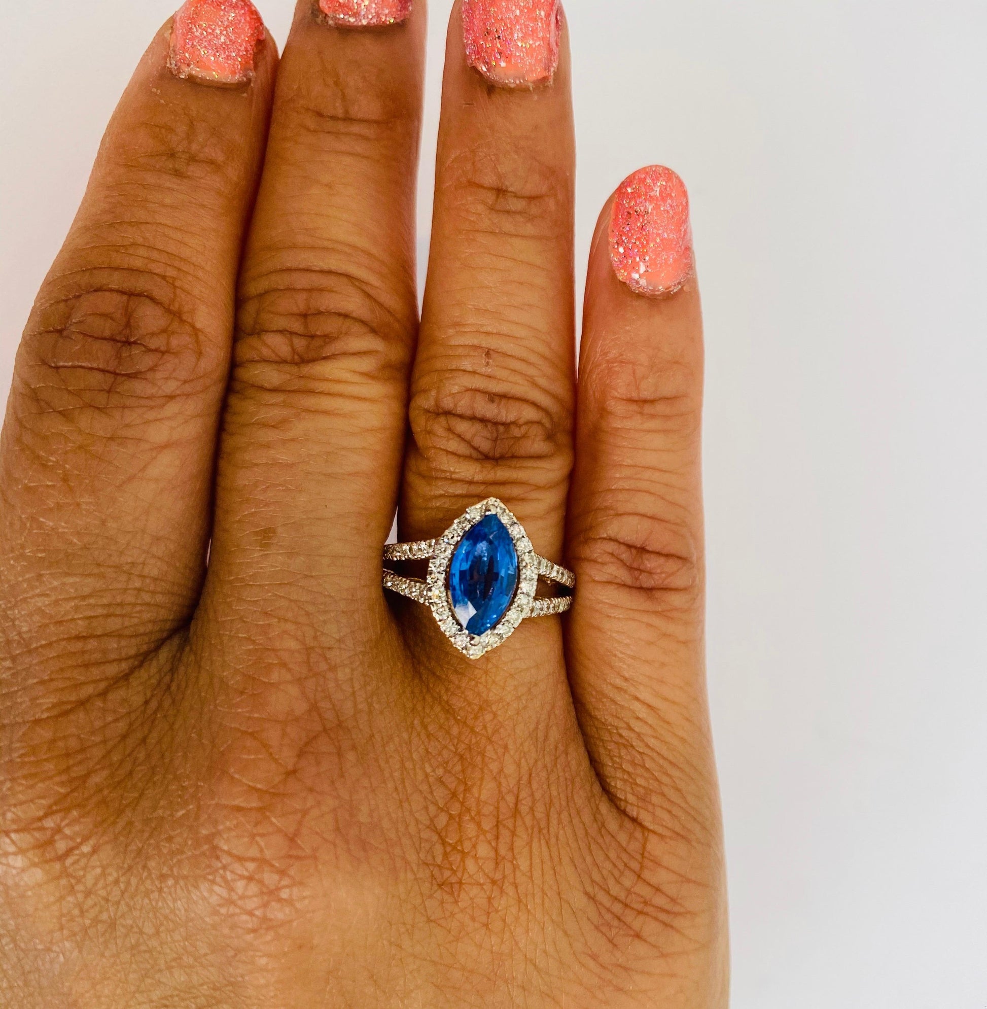 2.40 Carat Tanzanite Diamond 14 Karat Yellow Gold Bridal Ring