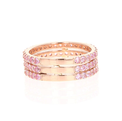 2.44 Carat Natural Pink Sapphire Rose Gold Band