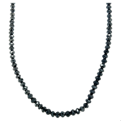 25.00 Carat Natural Black Diamond Briolette Cut Necklace
