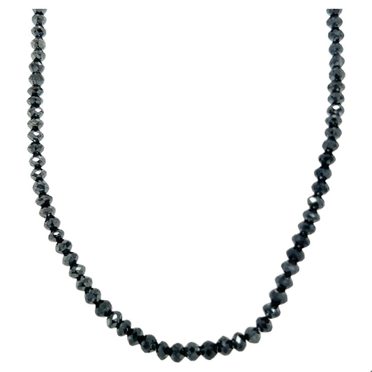 25.00 Carat Natural Black Diamond Briolette Cut Necklace