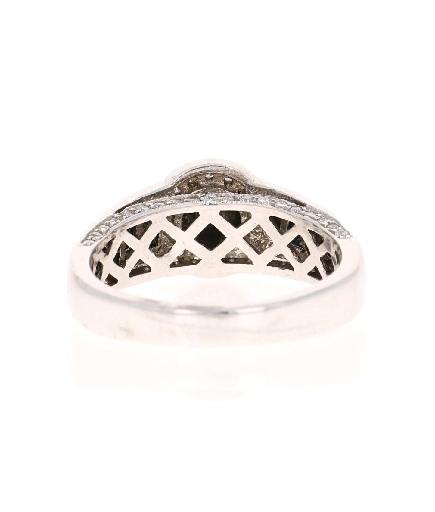 2.83 Carat Black and White Diamond 14 Karat White Gold Engagement Ring