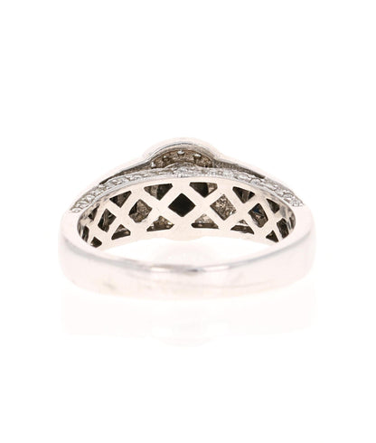 2.83 Carat Black and White Diamond 14 Karat White Gold Engagement Ring