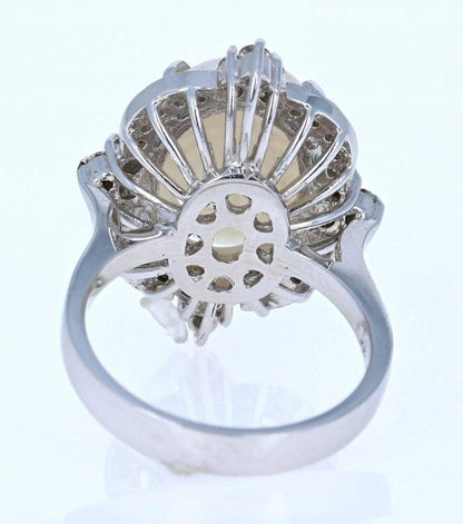 4.73 Carat Opal Diamond 14 Karat White Gold Ring