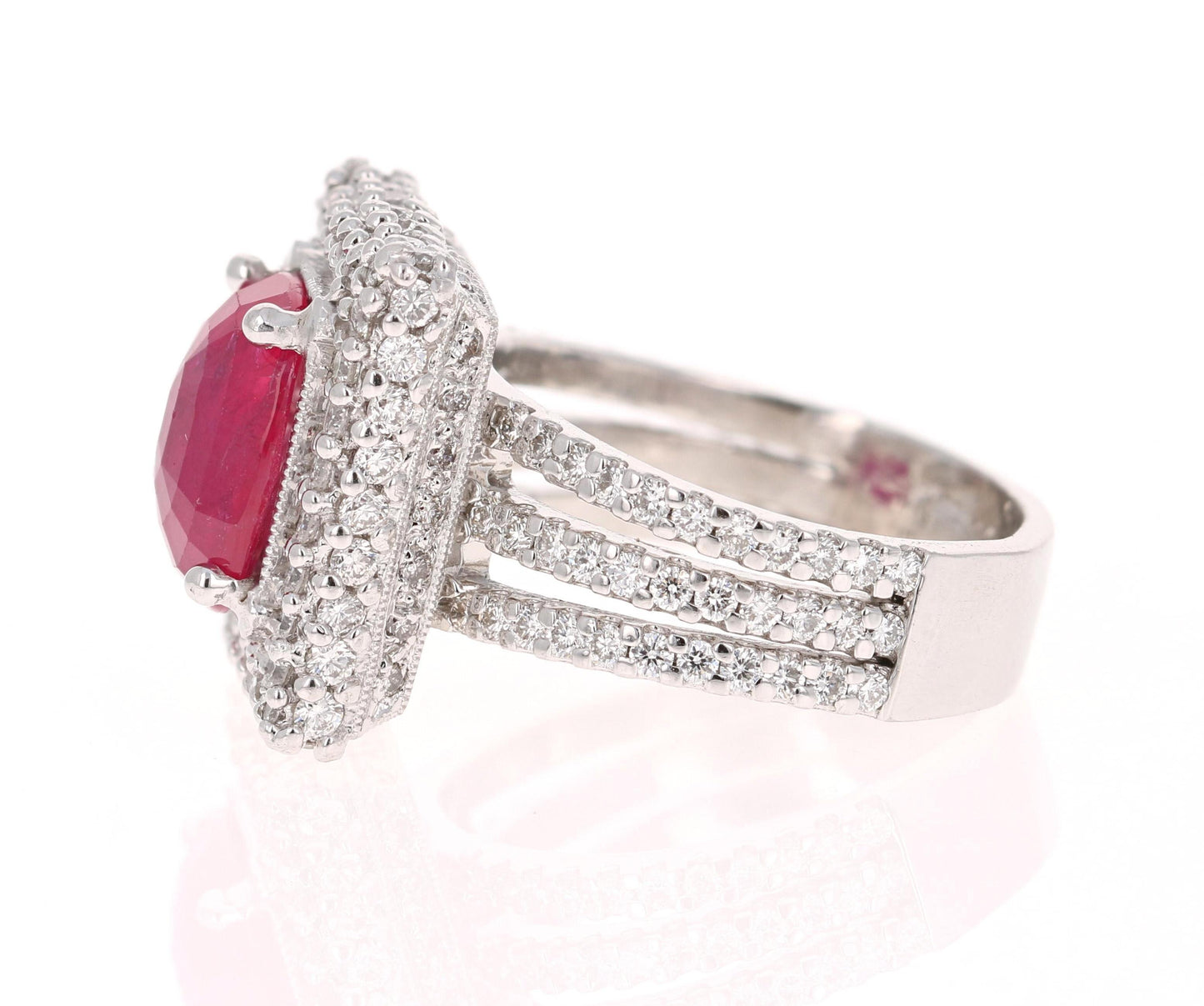 6.64 Carat Ruby Diamond Platinum Cocktail Ring GIA Certified