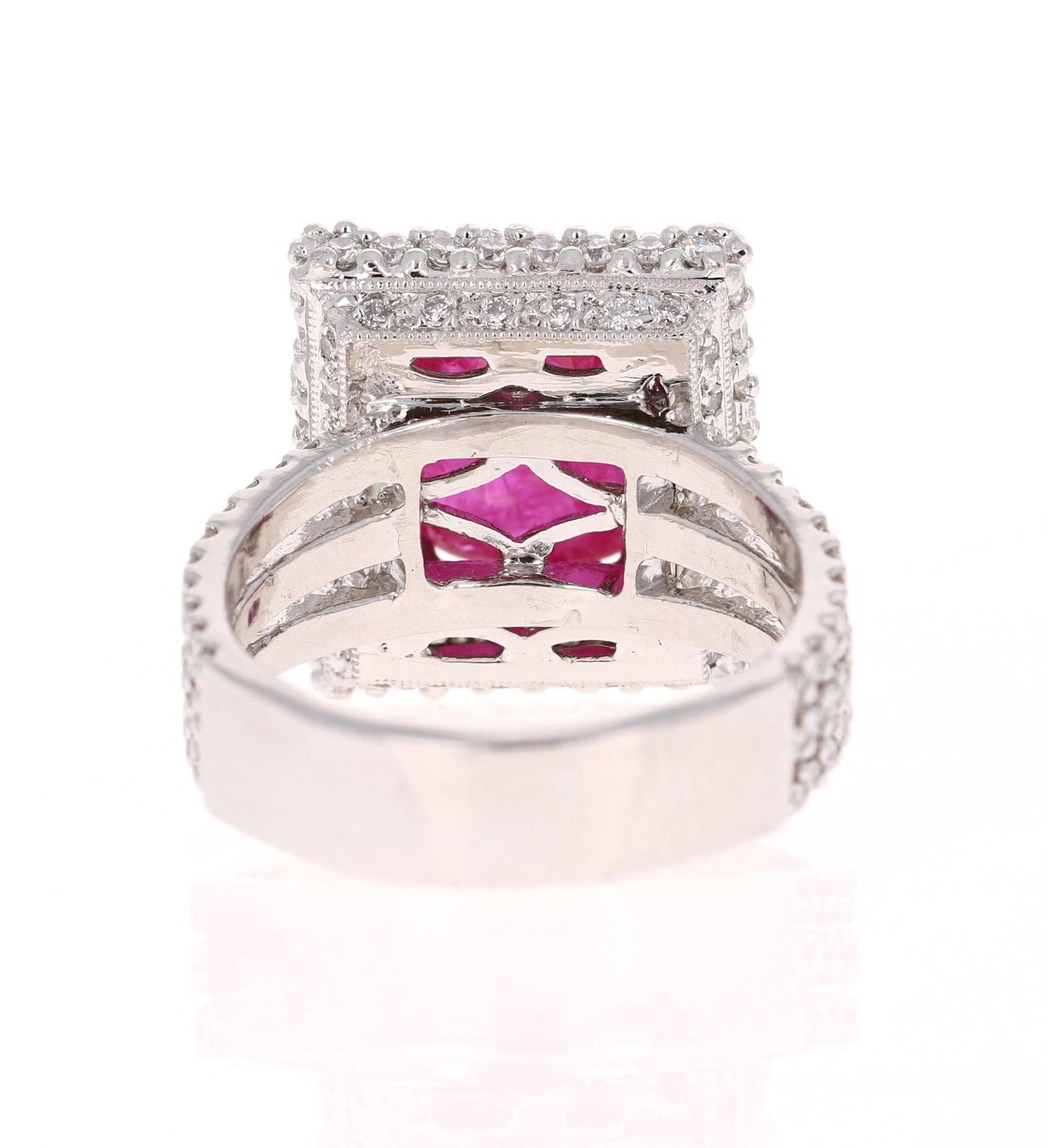 6.64 Carat Ruby Diamond Platinum Cocktail Ring GIA Certified