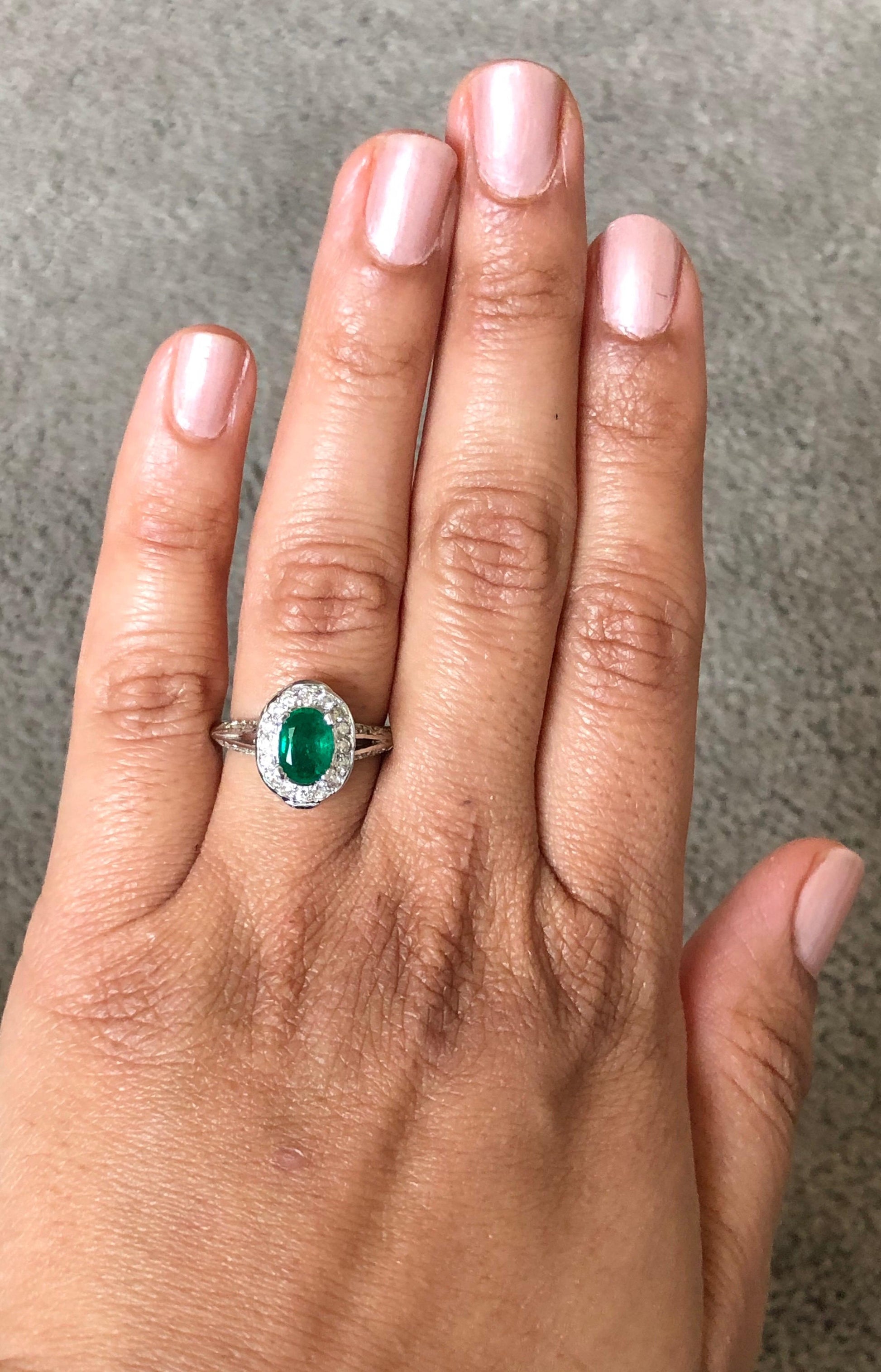 GIA Certified 1.79 Carat Emerald Diamond 18 Karat White Gold Ring