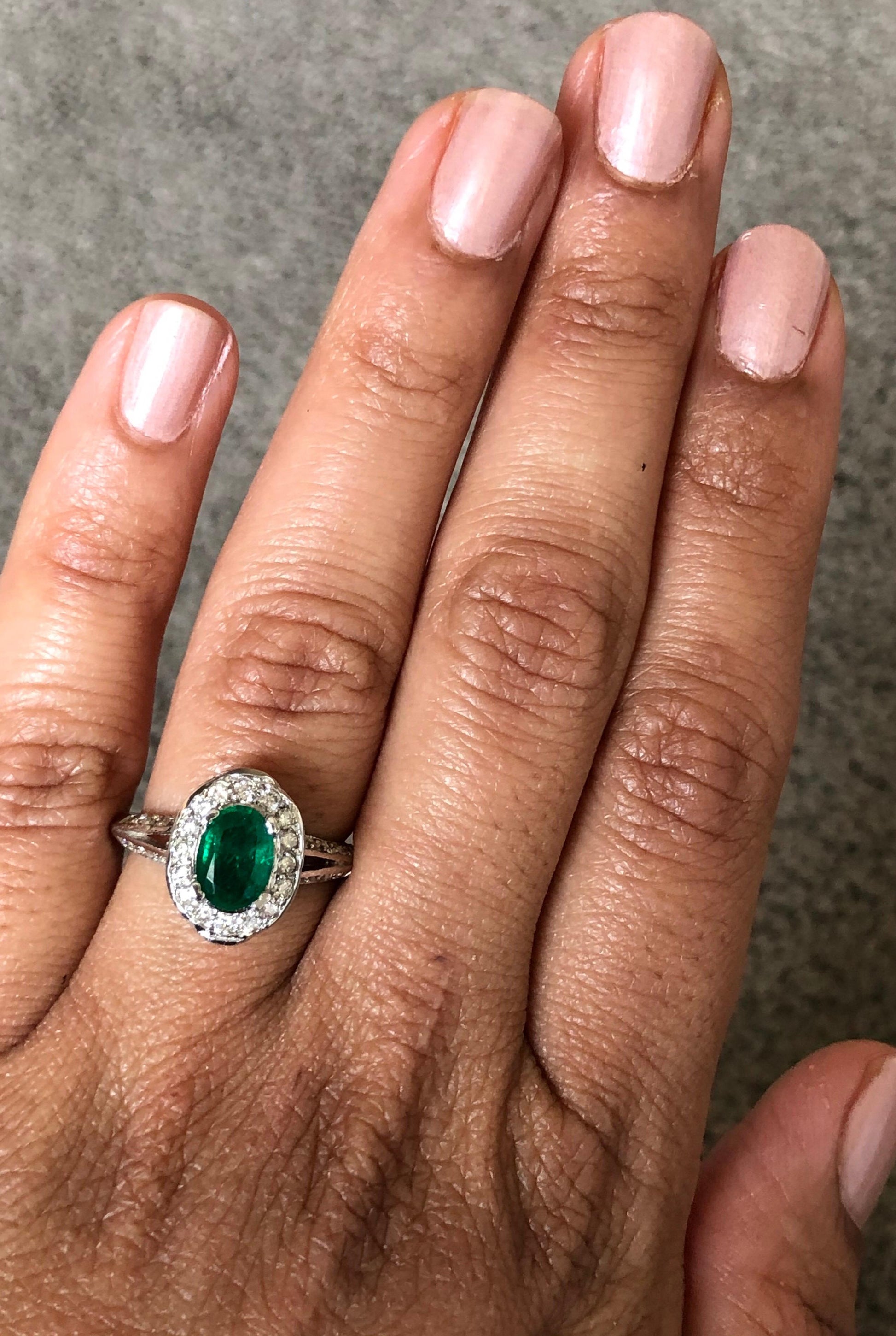 GIA Certified 1.79 Carat Emerald Diamond 18 Karat White Gold Ring