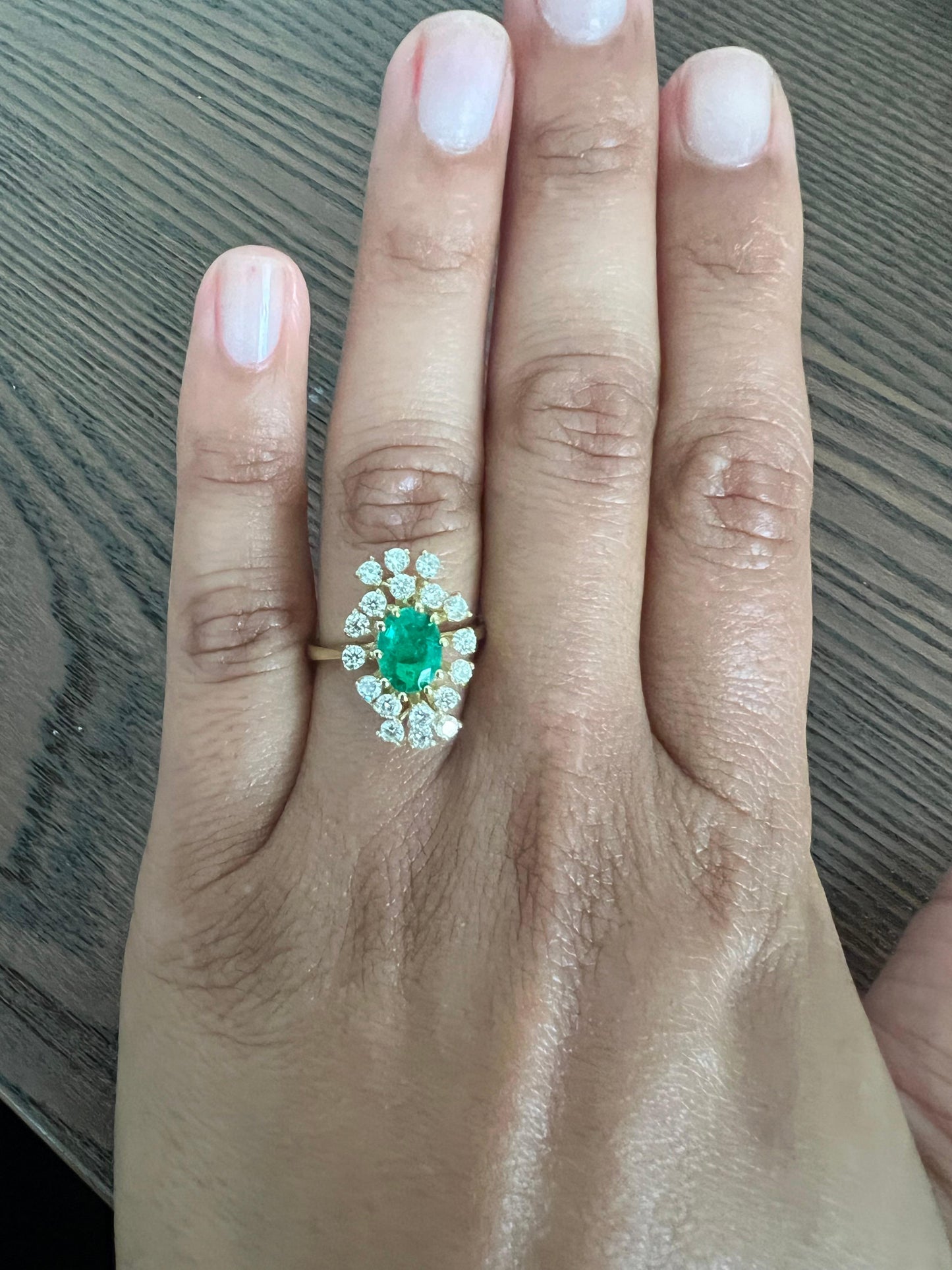 GIA Certified 1.87 Carat Natural Emerald Diamond Yellow Gold Ring