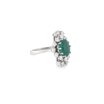 GIA Certified 2.92 Carat Natural Emerald Diamond White Gold Ring