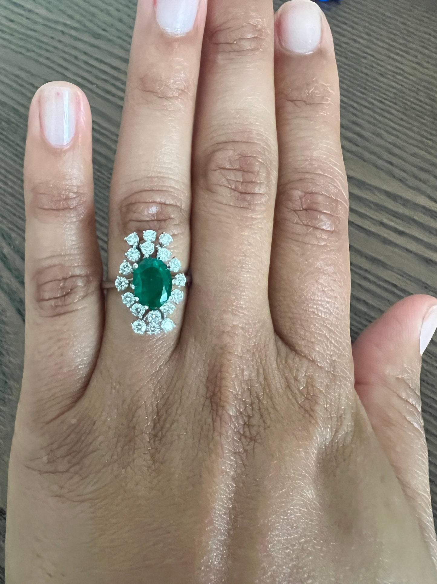 GIA Certified 2.92 Carat Natural Emerald Diamond White Gold Ring