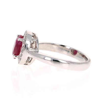 Ruby Diamond 14 Karat White Gold Ring