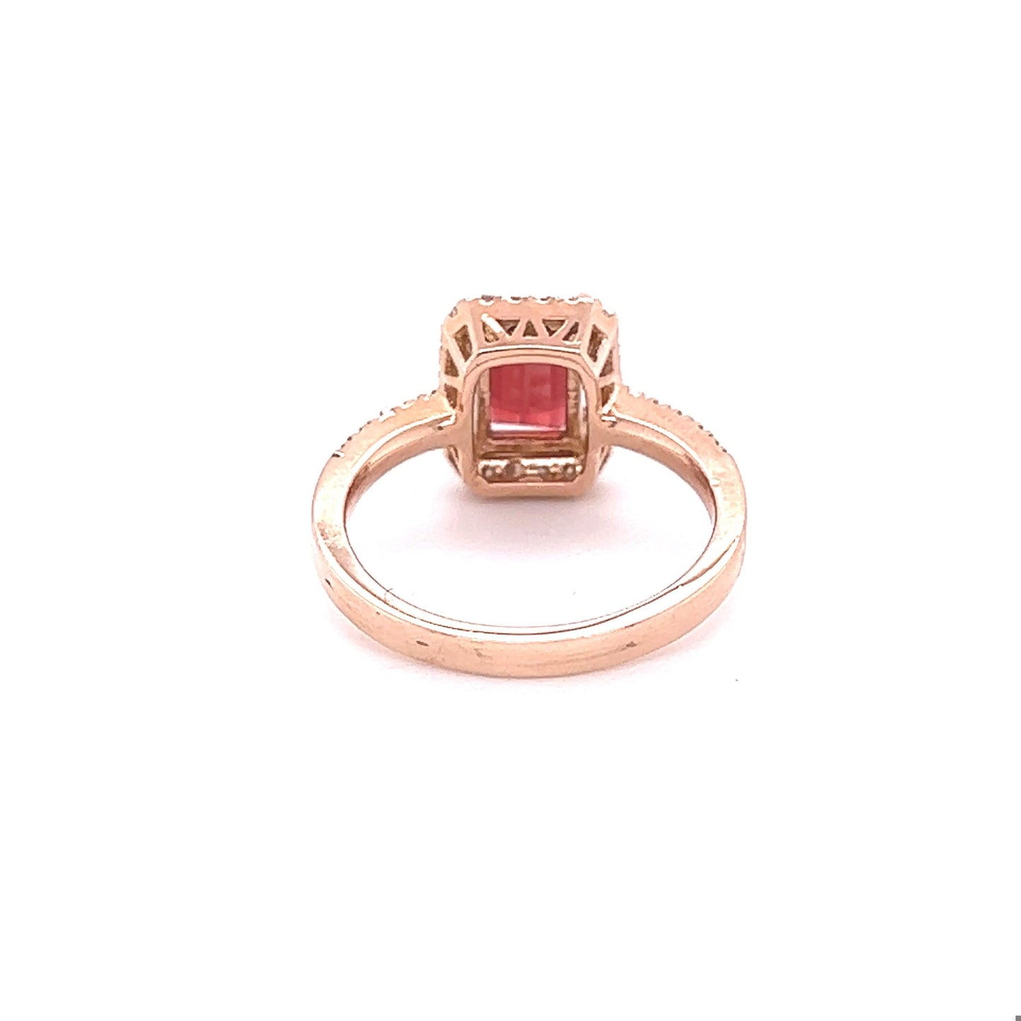 Tourmaline Diamond Rose Gold Engagement Ring